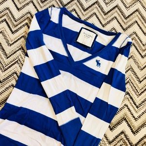 Original Abercrombie striped blue shirt (new)